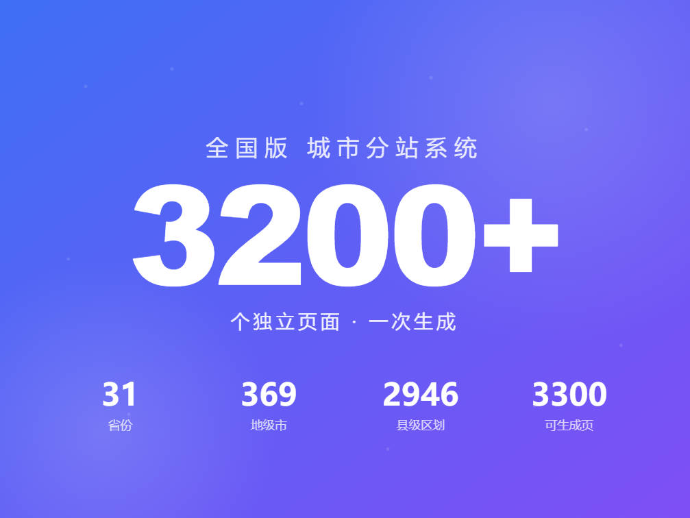 真实数据：全国版2.0 后台能生成多少页面？我们截图给你看